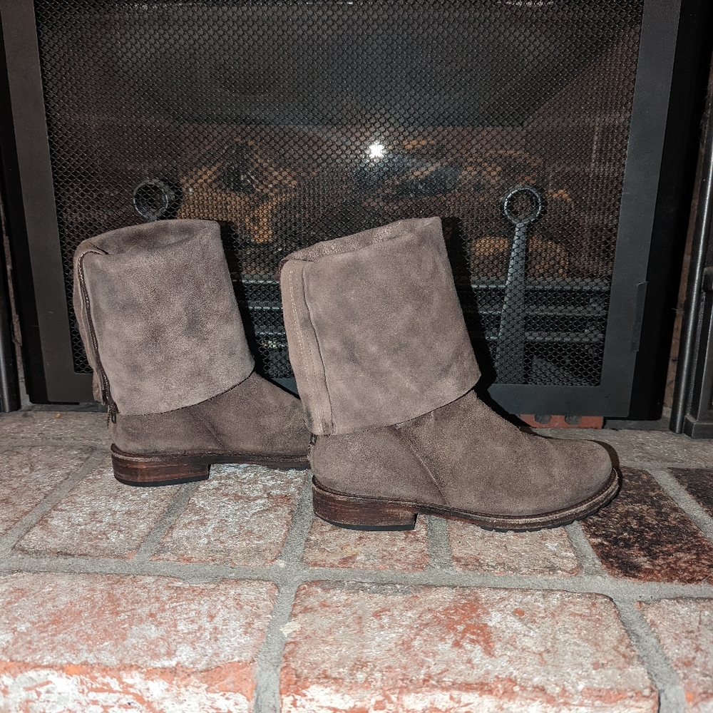 FreeBird LANE Vntg Moto Foldover Suede Boot Size 8